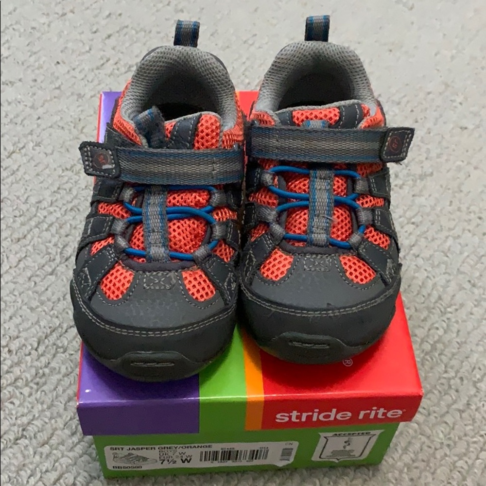 Stride rite jasper grey/orange shoes